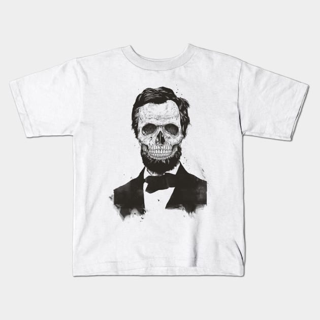 Dead Lincoln (b&w) Kids T-Shirt by soltib